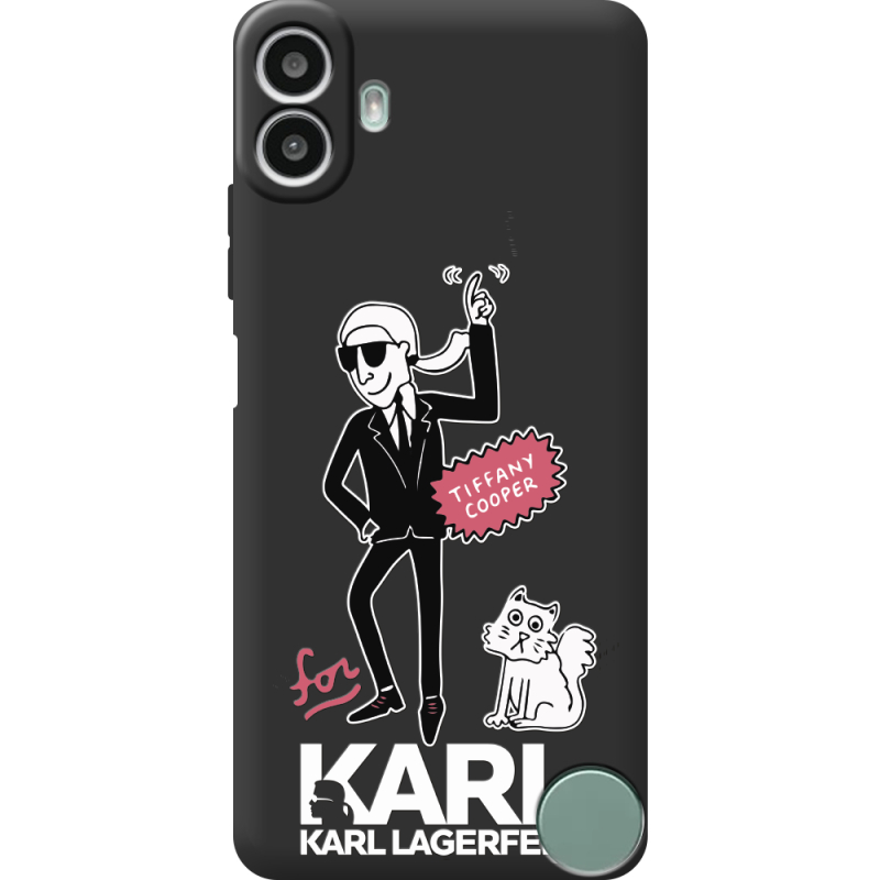 Чорний чохол BoxFace Nothing CMF Phone 1 For Karl