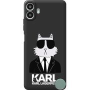 Чорний чохол BoxFace Nothing CMF Phone 1 Cat in Black