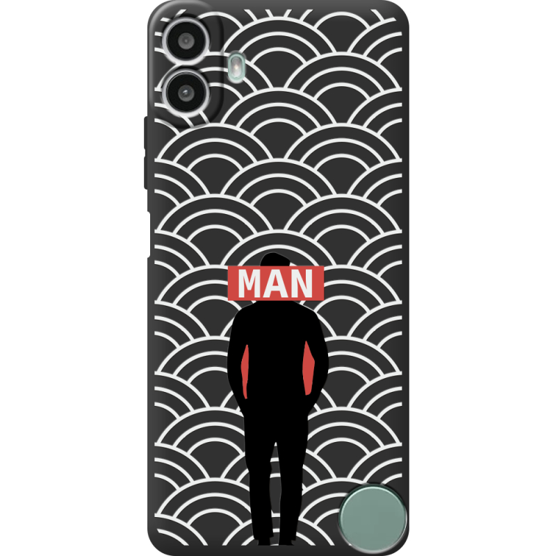 Чорний чохол BoxFace Nothing CMF Phone 1 Man Pattern