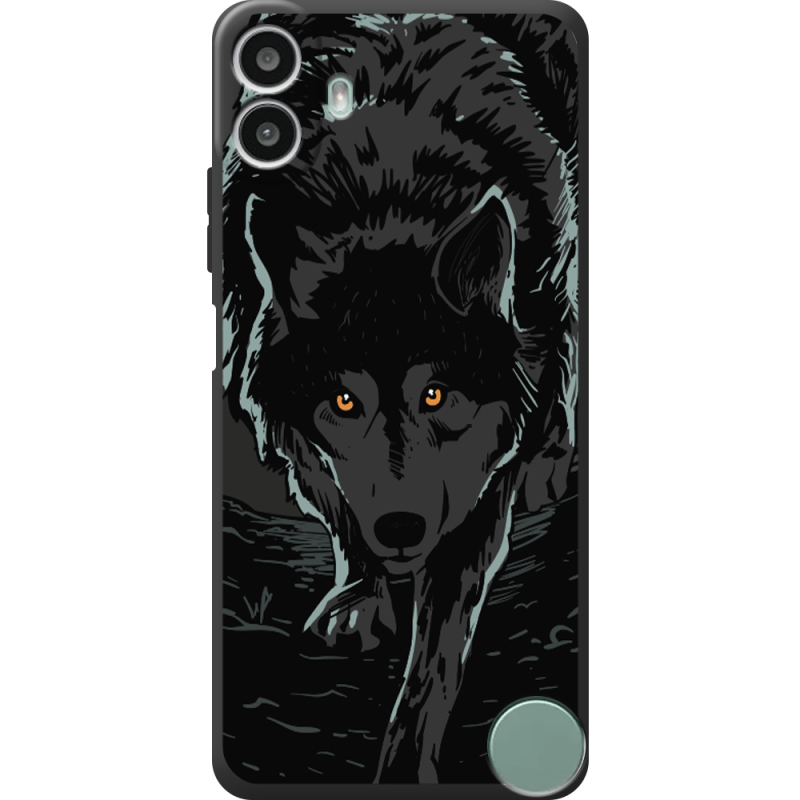 Чорний чохол BoxFace Nothing CMF Phone 1 Wolf