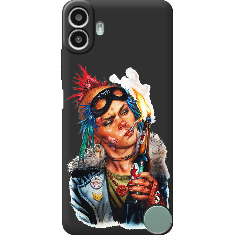 Чорний чохол BoxFace Nothing CMF Phone 1 Tanker Girl