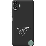 Чорний чохол BoxFace Nothing CMF Phone 1 Paper Plane