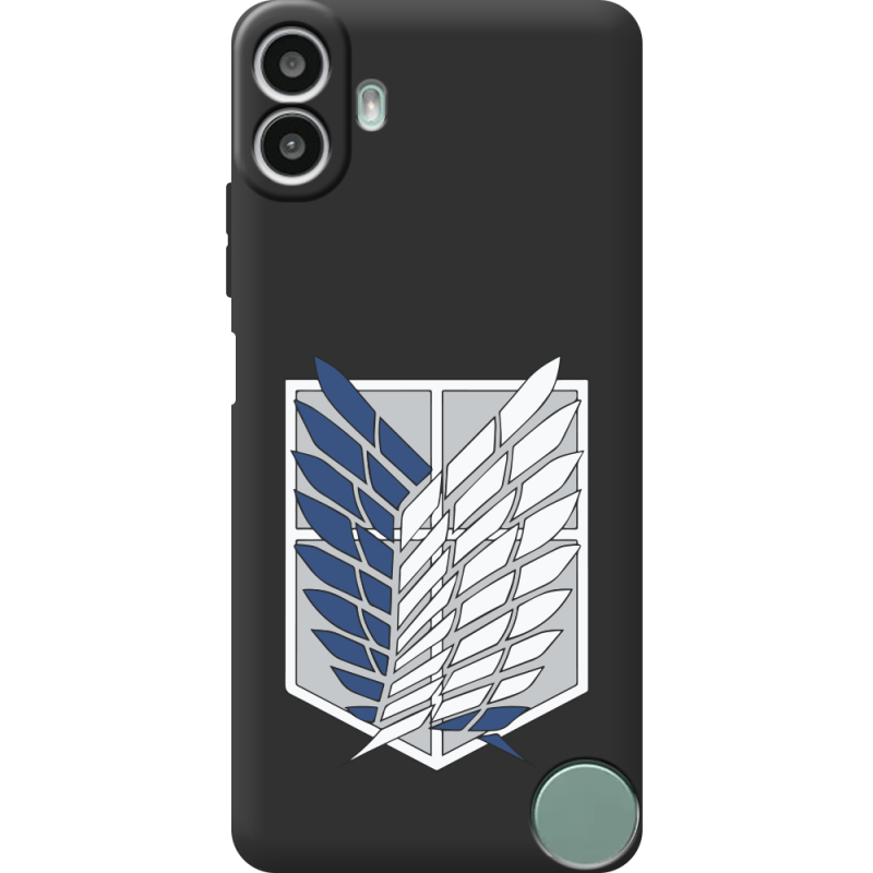 Чорний чохол BoxFace Nothing CMF Phone 1 Атака Титанов Крылья Свободы