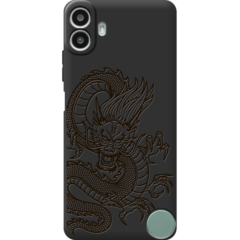 Чорний чохол BoxFace Nothing CMF Phone 1 Chinese Dragon