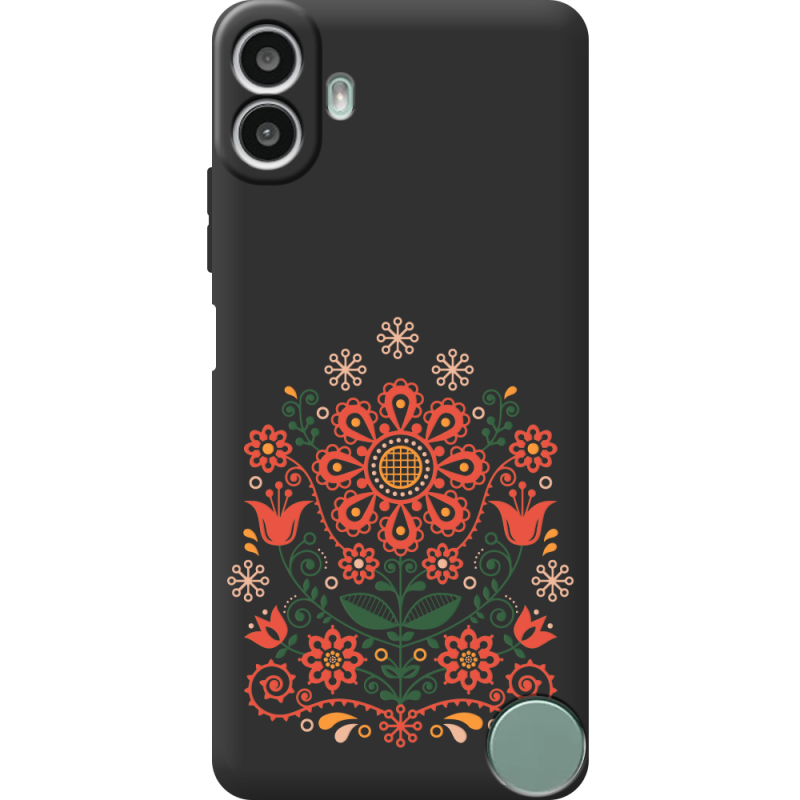 Чорний чохол BoxFace Nothing CMF Phone 1 Ukrainian Ornament
