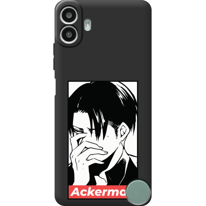 Чорний чохол BoxFace Nothing CMF Phone 1 Attack On Titan - Ackerman