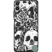 Чорний чохол BoxFace Nothing CMF Phone 1 Skull and Roses