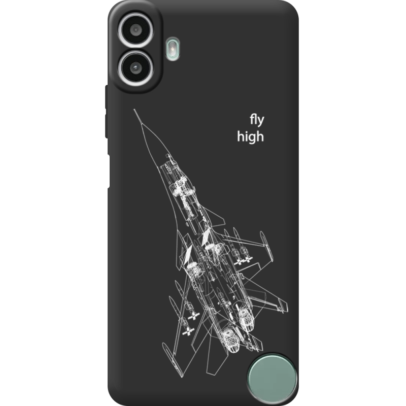 Чорний чохол BoxFace Nothing CMF Phone 1 Військовий літак