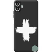 Чорний чохол BoxFace Nothing CMF Phone 1 Білий хрест ЗСУ