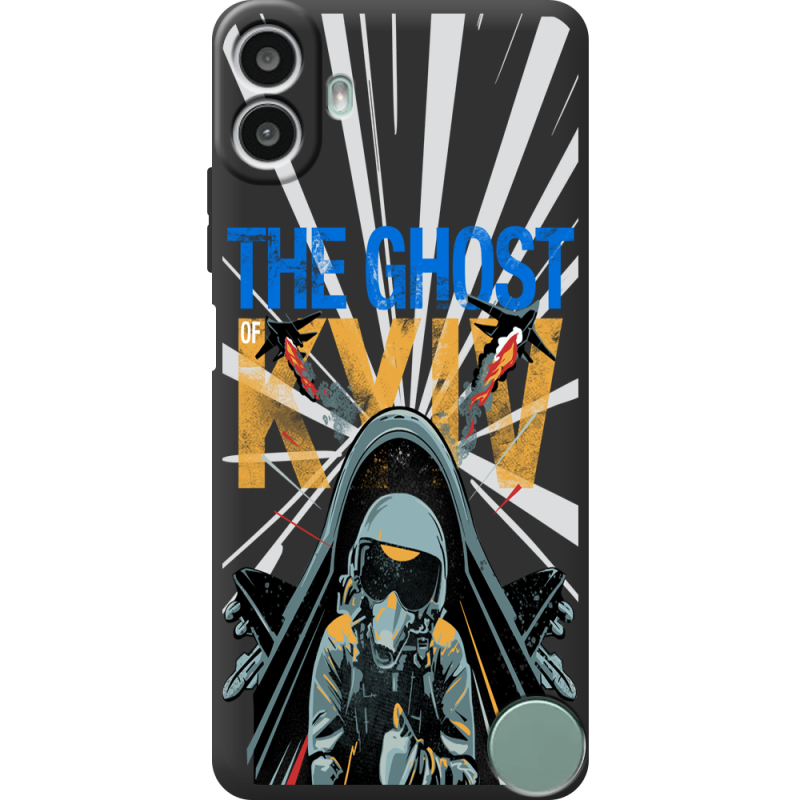 Чорний чохол BoxFace Nothing CMF Phone 1 Привид Києва в дії