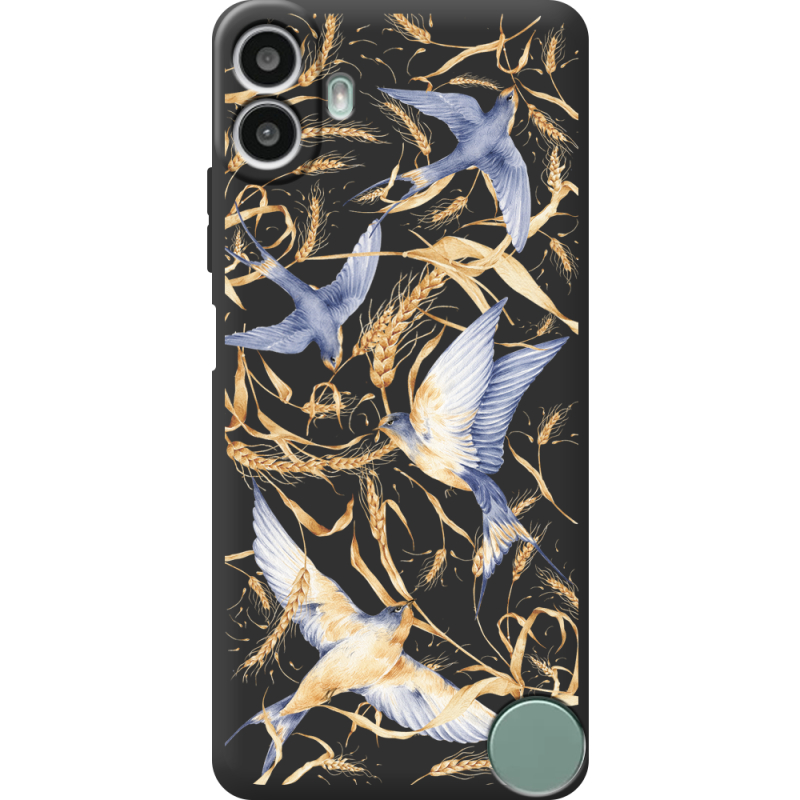 Чорний чохол BoxFace Nothing CMF Phone 1 Ластівки