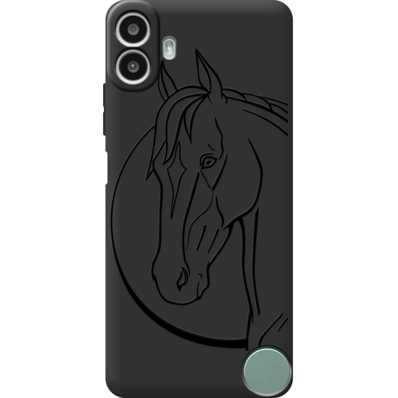 Чорний чохол BoxFace Nothing CMF Phone 1 Horse