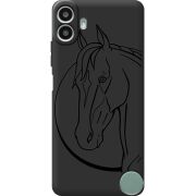 Чорний чохол BoxFace Nothing CMF Phone 1 Horse
