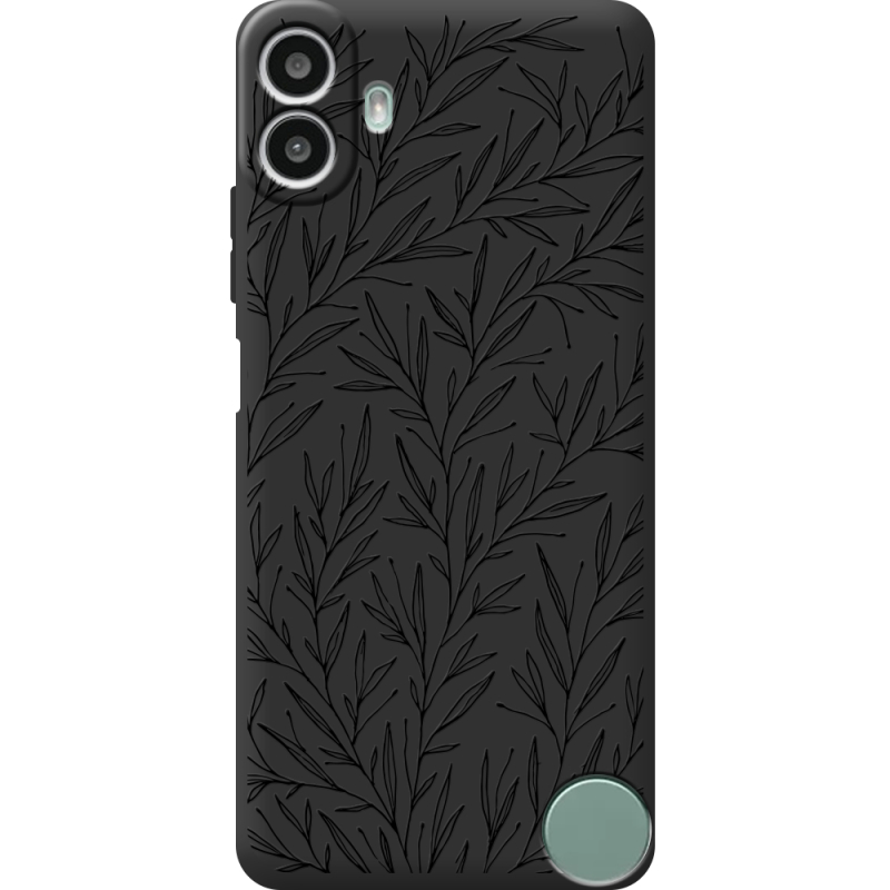 Чорний чохол BoxFace Nothing CMF Phone 1 Leaves