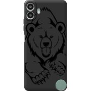 Чорний чохол BoxFace Nothing CMF Phone 1 Grizzly Bear