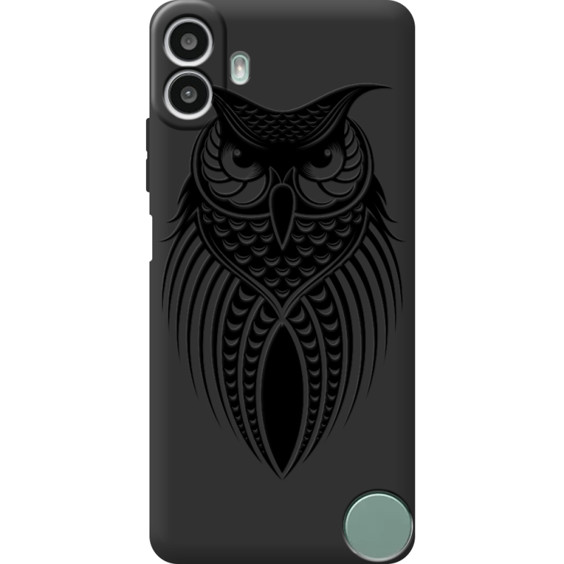 Чорний чохол BoxFace Nothing CMF Phone 1 Owl