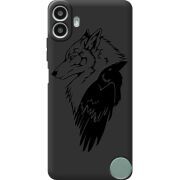 Чорний чохол BoxFace Nothing CMF Phone 1 Wolf and Raven