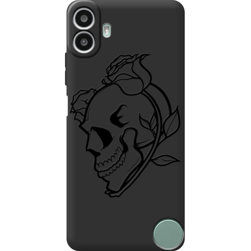 Чорний чохол BoxFace Nothing CMF Phone 1 Skull and Roses