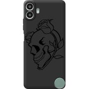 Чорний чохол BoxFace Nothing CMF Phone 1 Skull and Roses