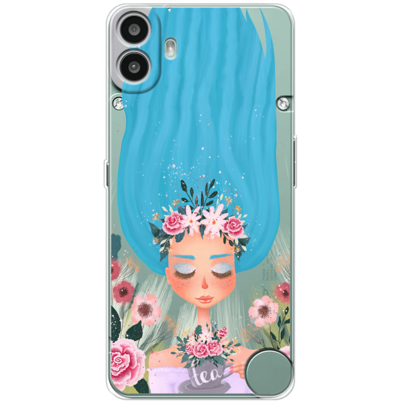 Прозорий чохол BoxFace Nothing CMF Phone 1 Blue Hair