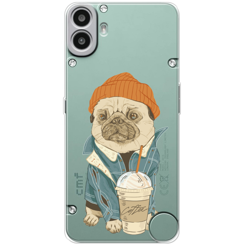 Прозорий чохол BoxFace Nothing CMF Phone 1 Dog Coffeeman