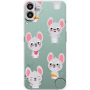 Прозорий чохол BoxFace Nothing CMF Phone 1 с 3D-глазками Mouse