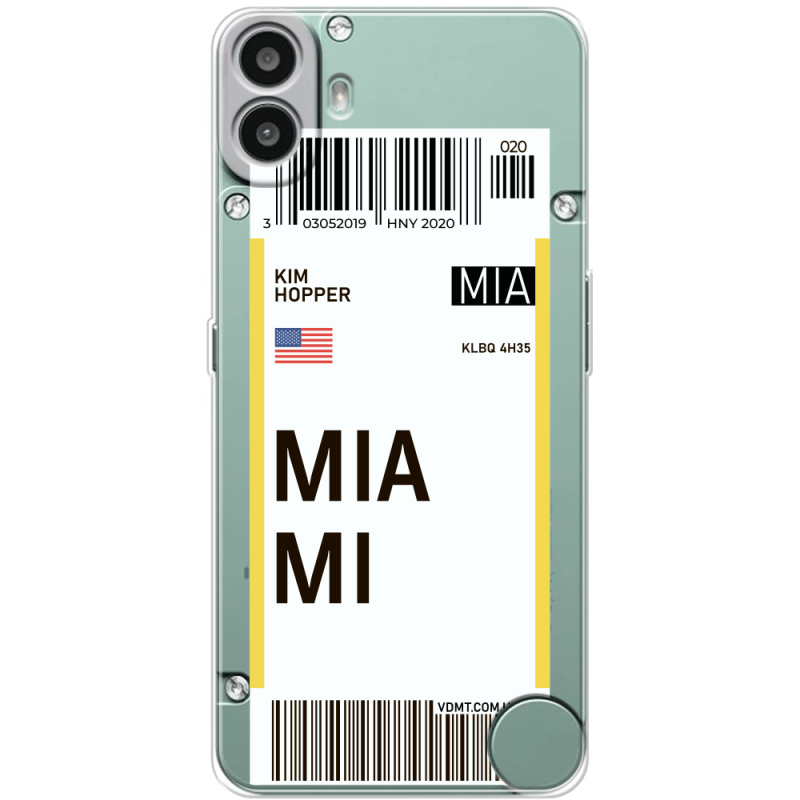 Прозорий чохол BoxFace Nothing CMF Phone 1 Ticket Miami