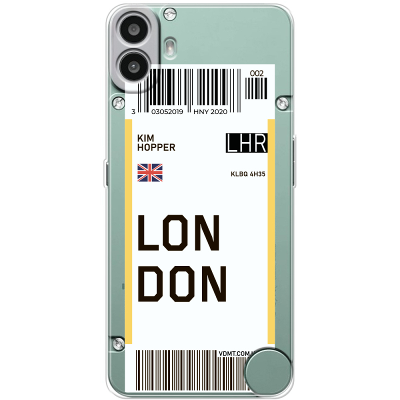 Прозорий чохол BoxFace Nothing CMF Phone 1 Ticket London