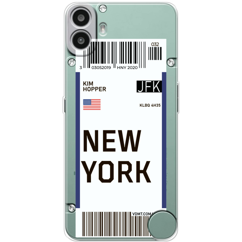 Прозорий чохол BoxFace Nothing CMF Phone 1 Ticket New York