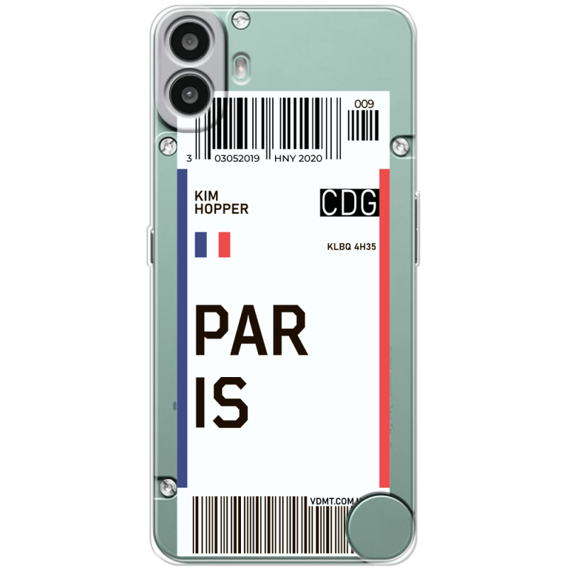 Прозорий чохол BoxFace Nothing CMF Phone 1 Ticket Paris