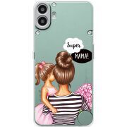 Прозорий чохол BoxFace Nothing CMF Phone 1 Super Mama and Daughter