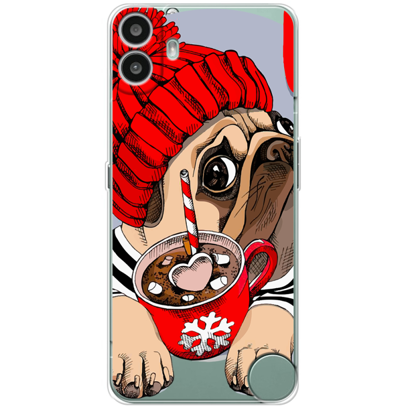 Прозорий чохол BoxFace Nothing CMF Phone 1 Winter Puggy