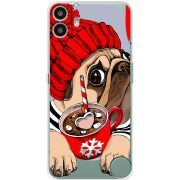 Прозорий чохол BoxFace Nothing CMF Phone 1 Winter Puggy