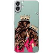 Прозорий чохол BoxFace Nothing CMF Phone 1 Queen and Princess