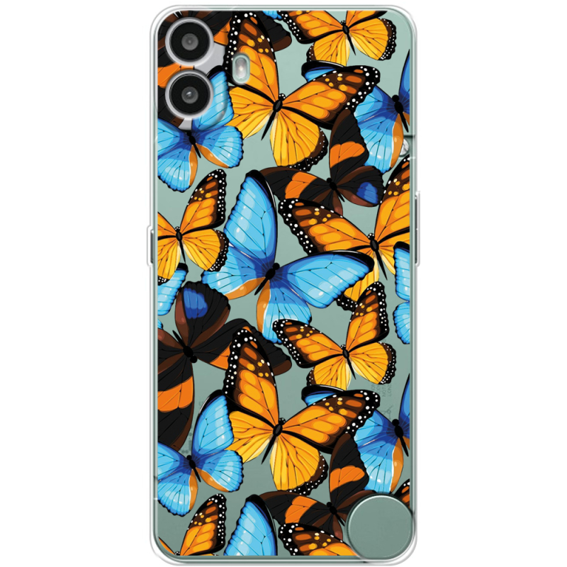Прозорий чохол BoxFace Nothing CMF Phone 1 Butterfly Morpho