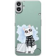 Прозорий чохол BoxFace Nothing CMF Phone 1 Cat Style