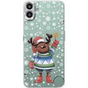 Прозорий чохол BoxFace Nothing CMF Phone 1 Christmas Deer with Snow