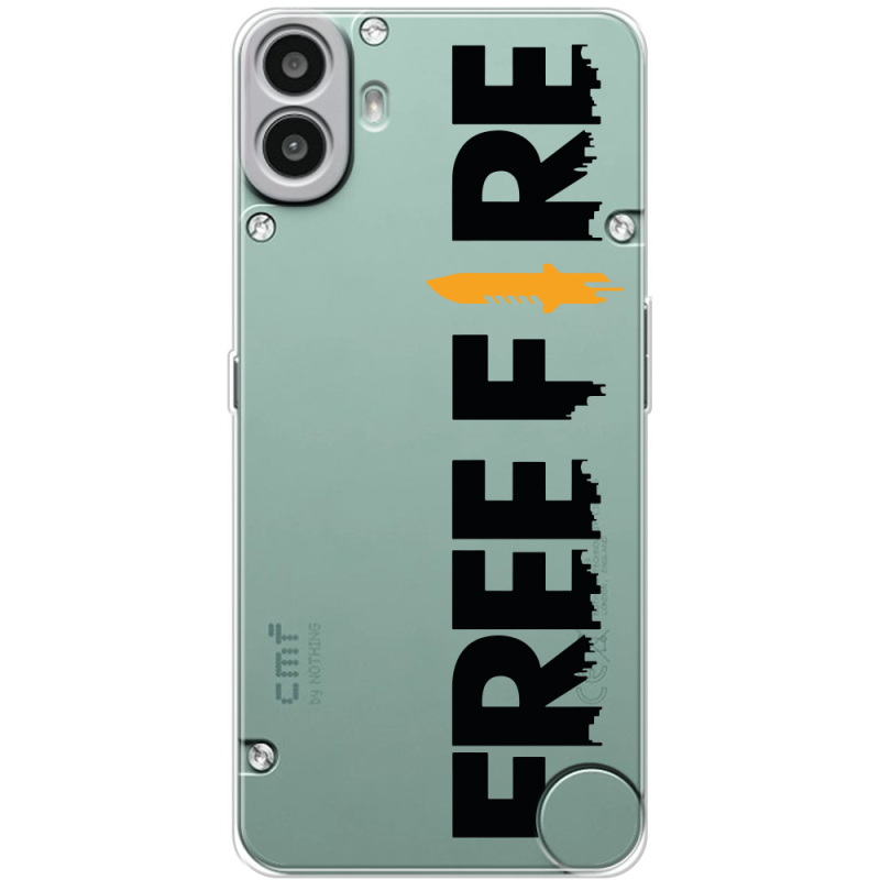 Прозорий чохол BoxFace Nothing CMF Phone 1 Free Fire Black Logo