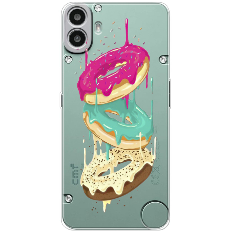Прозорий чохол BoxFace Nothing CMF Phone 1 Donuts