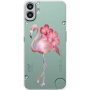 Прозорий чохол BoxFace Nothing CMF Phone 1 Floral Flamingo