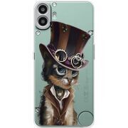 Прозорий чохол BoxFace Nothing CMF Phone 1 Steampunk Cat