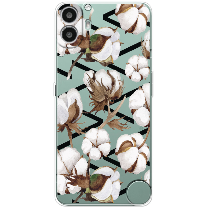 Прозорий чохол BoxFace Nothing CMF Phone 1 Cotton flowers
