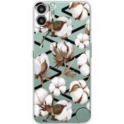 Прозорий чохол BoxFace Nothing CMF Phone 1 Cotton flowers