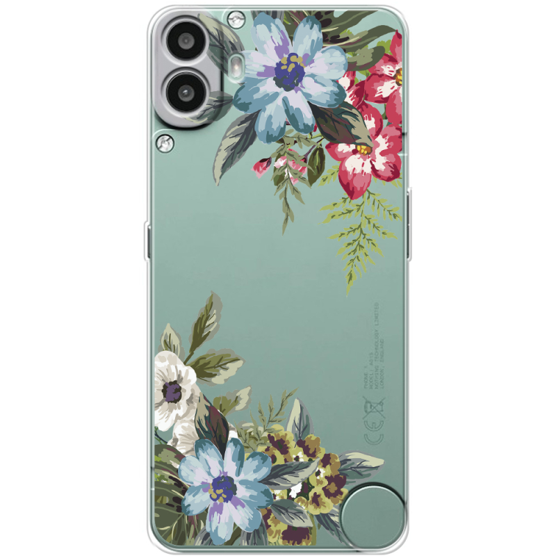Прозорий чохол BoxFace Nothing CMF Phone 1 Floral