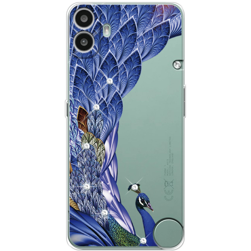 Чохол зі стразами Nothing CMF Phone 1 Peafowl