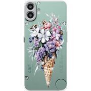 Чохол зі стразами Nothing CMF Phone 1 Ice Cream Flowers