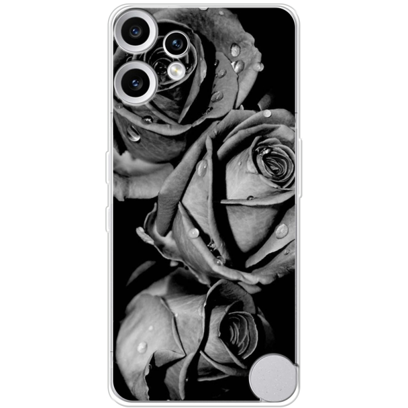 Чохол BoxFace Nothing CMF Phone 2 Pro Black and White Roses
