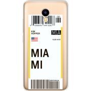 Прозрачный чехол Uprint Meizu M5C Ticket Miami