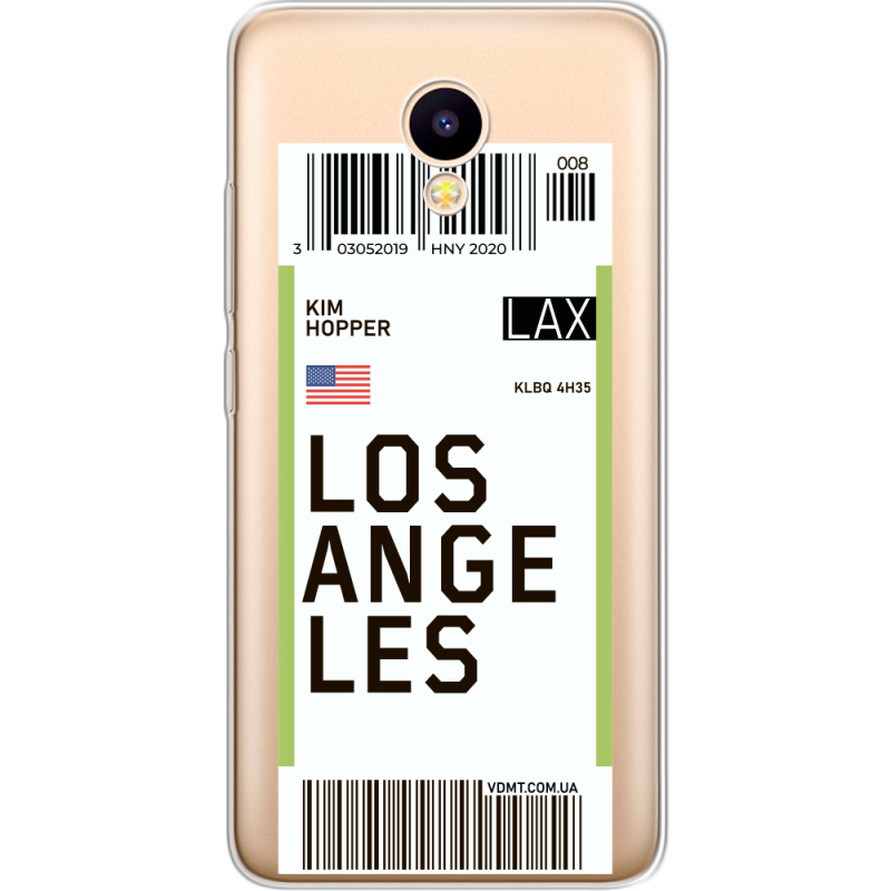 Прозрачный чехол Uprint Meizu M5C Ticket Los Angeles