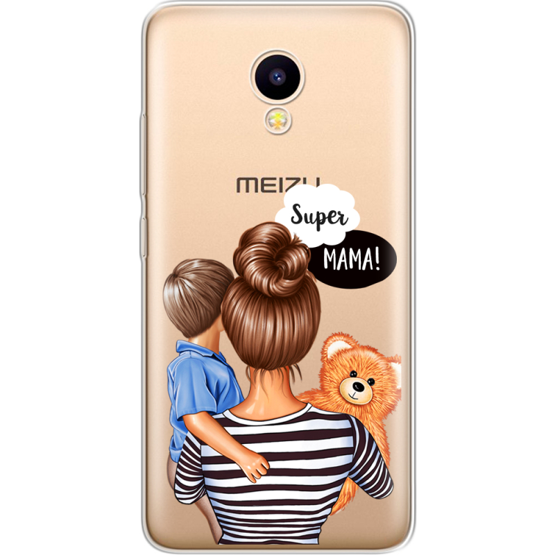 Прозрачный чехол Uprint Meizu M5C Super Mama and Son